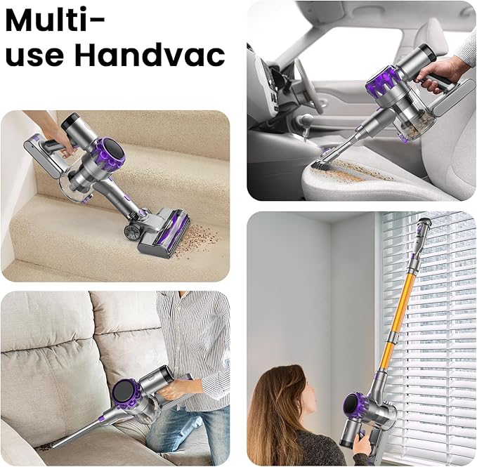 UML0 S3P Cordless Vacuum Cleaner, 45kPa Powerful Suction Vacuum Cleaners - Image 6