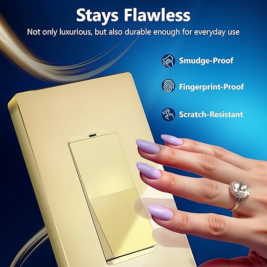 LIDER Minimalist Design Matte Finish Lighted Decorator Switch - Image 4