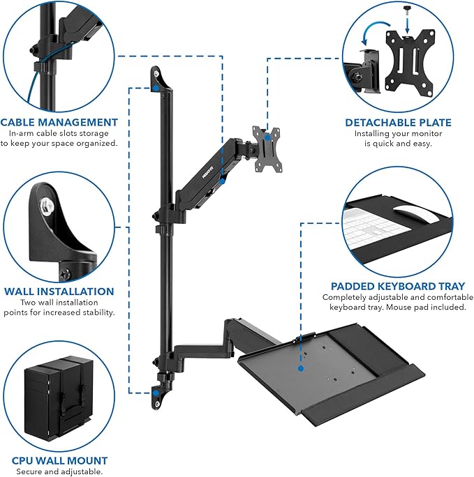 Mount-It! Wall Mount Workstation - Image 4
