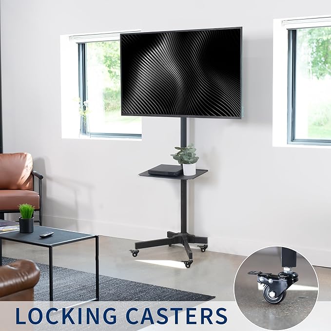 VIVO Mobile TV Cart for 13 to 60 inch Screens up to 55 lbs, LCD LED OLED 4K - Image 8