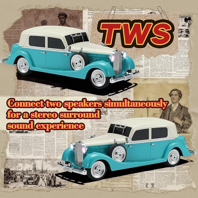 WS-1934 Retro Classic Car Bluetooth Replica Speaker – Wireless HD Sound - Image 6