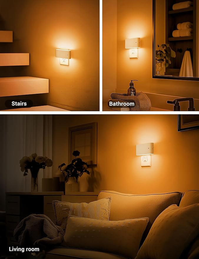 JandCase LED Night Lights Plug into Wall, Amber Night Light - Image 5
