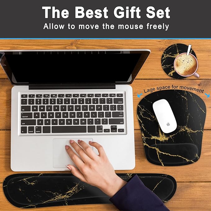 Keyboard Wrist Rest Memory Foam Ergonomic Mouse Pad - Image 5