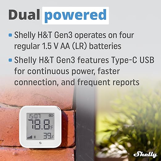 Shelly H&T Gen3 Ivory | Wi-Fi and Bluetooth Smart Temperature & Humidity Sensor - Image 7