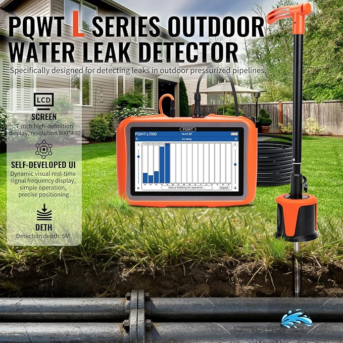 PQWT L5000 Underground Water Leak Detectors Indoor Outdoor Wall Water Pipe - Image 2