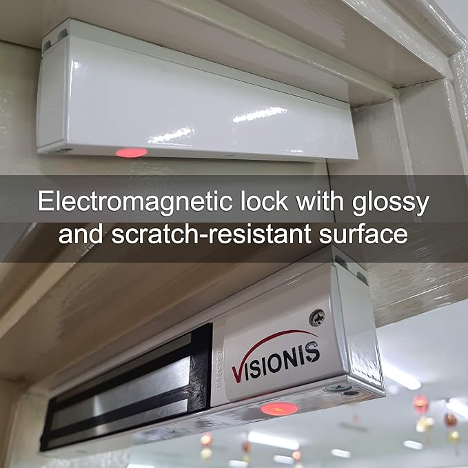 Visionis VS-VISML600LED-WH Indoor 600lbs White Electromagnetic Lock - Image 7