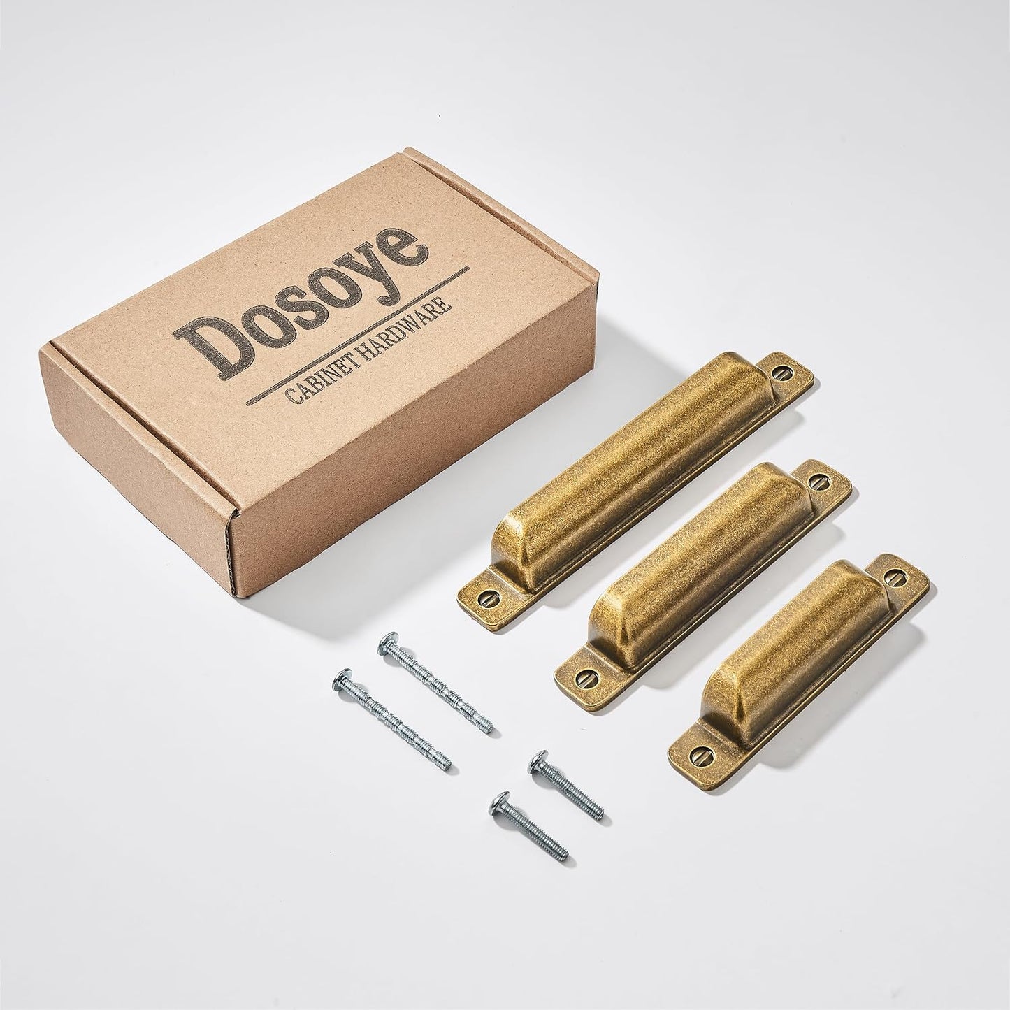 10 Packs 3-Inch Drawer Pulls Antique Brass Cabinet Cup Pulls Kitchen Hardware Cabinet Handles Cabinet pulls Dresser Drawer Handles Knobs