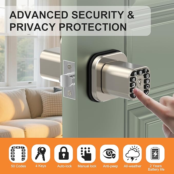 Richelock IU52 Double-Sided Keypad Door Lock, All-Weather, Fully Waterproof - Image 3