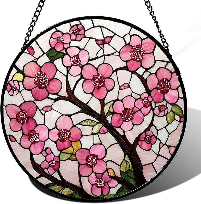 CRISGIF Stained Glass Window Hanging by Follow