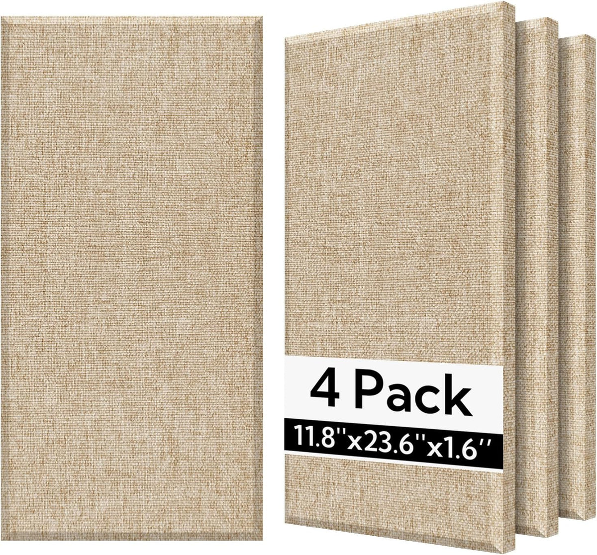 Olanglab Fiberglass Acoustic Wall Panels 4 Pack, 11.8'' x 23.6'' Sound Panels