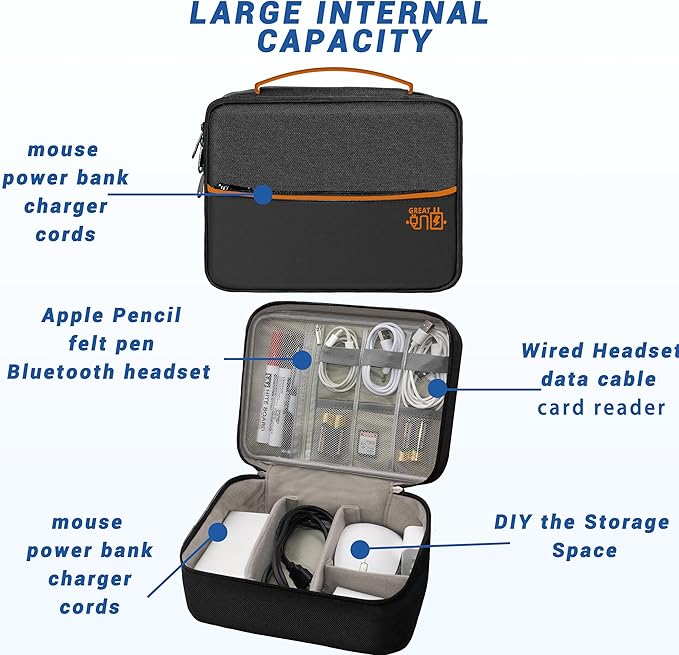 Electronics Organizer, Travel Cord Organizer Pouch, Portable Cable Organizer - Image 5
