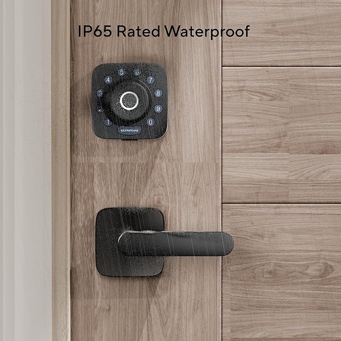 ULTRALOQ Passage Lever Door Handle, Reversible Black Front Door Handle No Lock - Image 4