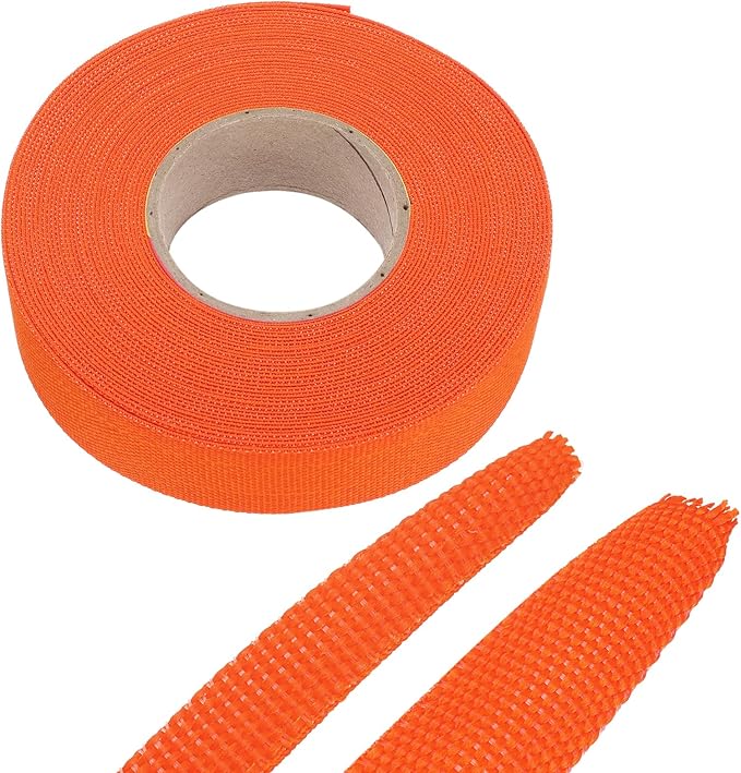 MECCANIXITY Braided Cable Sleeves Heat Shrinkable Fabric Sleeving, 7/8" 40ft by MECCANIXITY