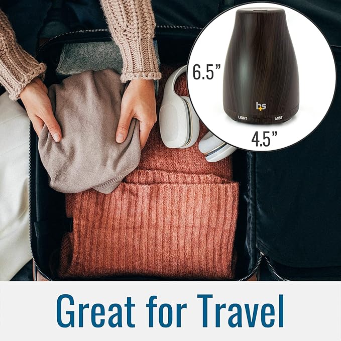 HealthSmart Essential Oil Diffuser, Cool Mist Humidifier and Aromatherapy - Image 7