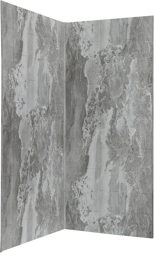 Palisade 78in x 36in x 36in Waterproof Vinyl Corner Shower Surround Kit by PalisadeWallTilesandPlanks