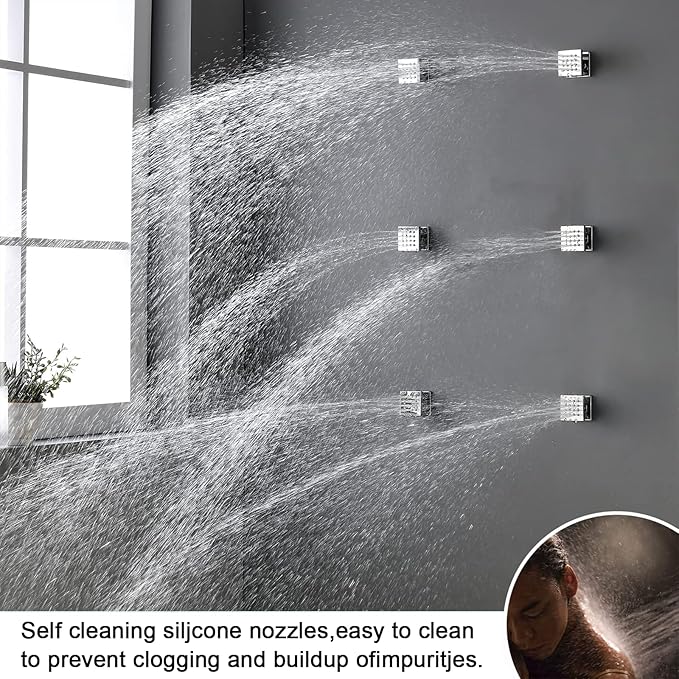 KATAIS Full Body Shower System Chrome Tempreature Display Shower Faucet Set - Image 5