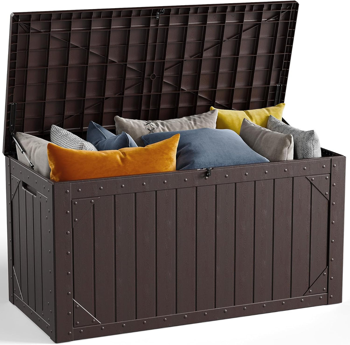 100 gallon outdoor storage box, waterproof resin deck, main product view