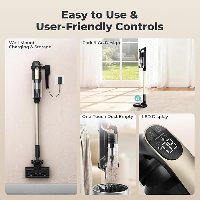 Candy Cordless Vacuum Cleaner, 65Mins Stick Vacuum Cleaners - Image 6