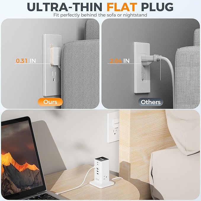 Charging Station 30W, TESSAN 9-in-1 Charger Blocks - Image 3