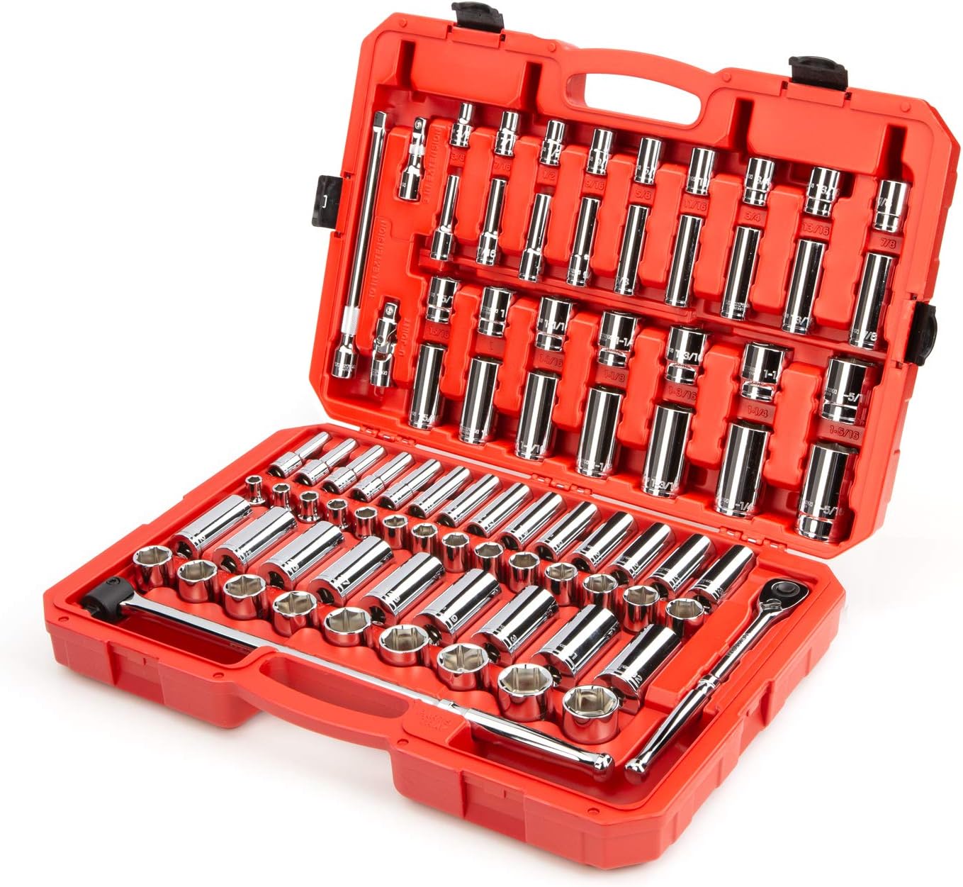 TEKTON 1/2 Inch Drive 6-Point Socket Ratchet Set, 83-Piece | SKT25302