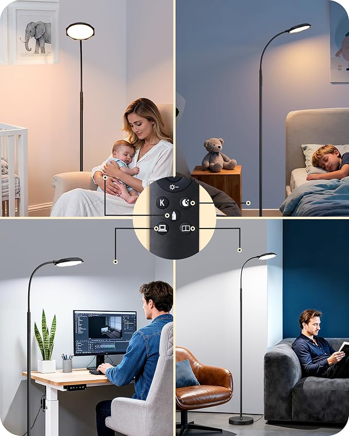 EDISHINE LED Floor Lamp, 1300LM Super Bright Reading Floor Lamps - Image 7