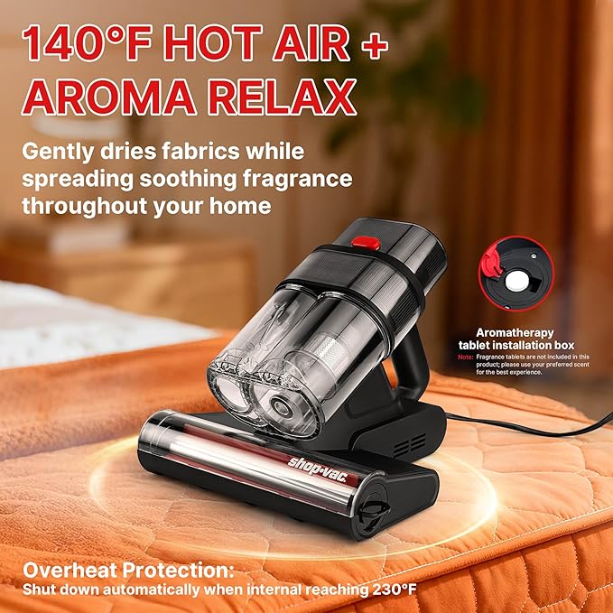 Shop-Vac Mattress Vacuum Cleaner, 14KPa Powerful Bed Vacuum - Image 6
