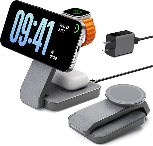 Eazpower 3 in 1 Foldable Wireless Charging Station by eazpower