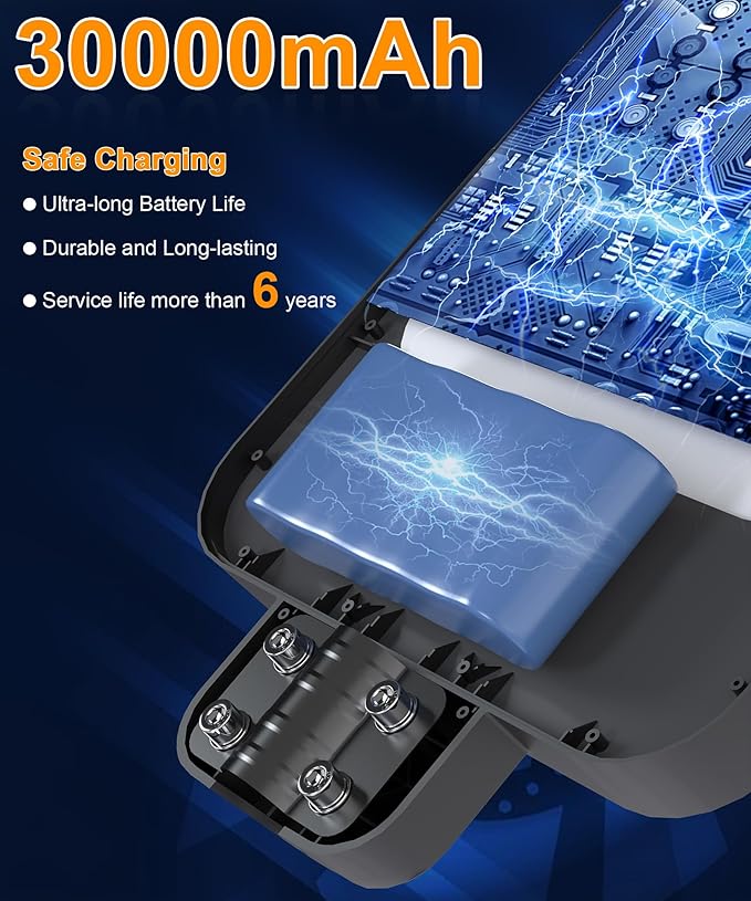 JAYNLT X-13000W Solar Street Lights Outdoor, Ultra-Large 6500K Commercial - Image 5
