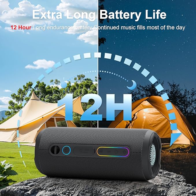 YOLOEMOT Portable Speaker Bluetooth, Powerful Deep Bass, Wireless Stereo Pairing - Image 6