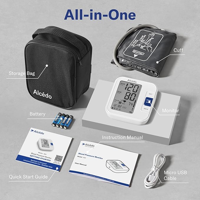 Alcedo Blood Pressure Monitor for Home Use, Automatic Digital BP Machine - Image 9