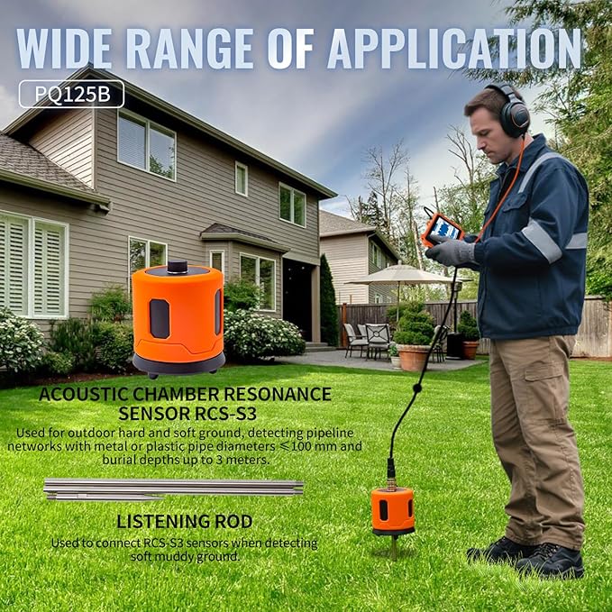 PQWT 125B Water Leak Detector, Outdoor Underground Pipe Leak Detection - Image 2