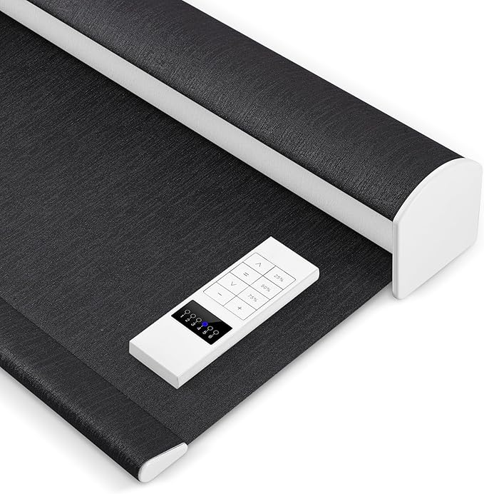 Zshine Motorized Blackout Window Blinds Customize Width Remote Control Wireless by ZSHINEHome