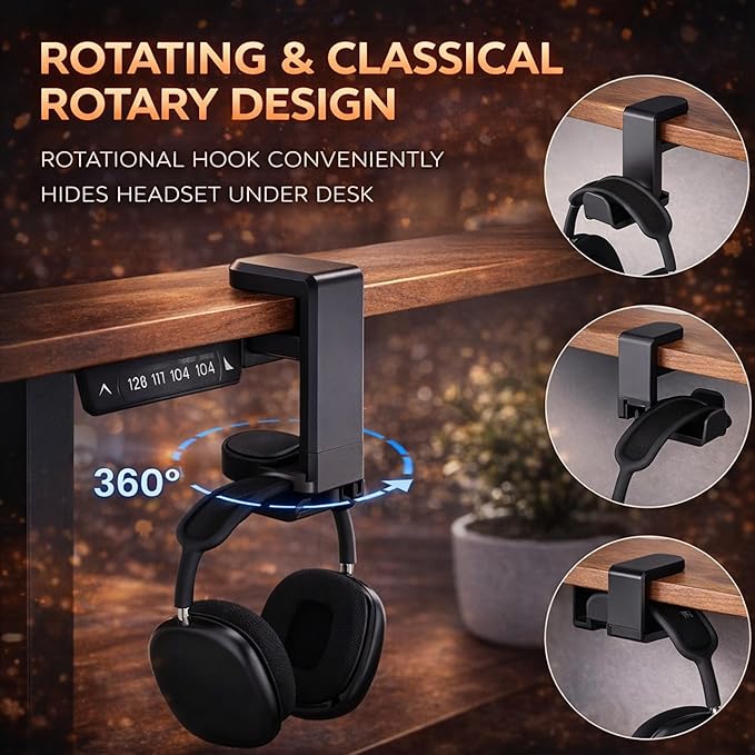EURPMASK Rotating Headphone Stand - Image 3