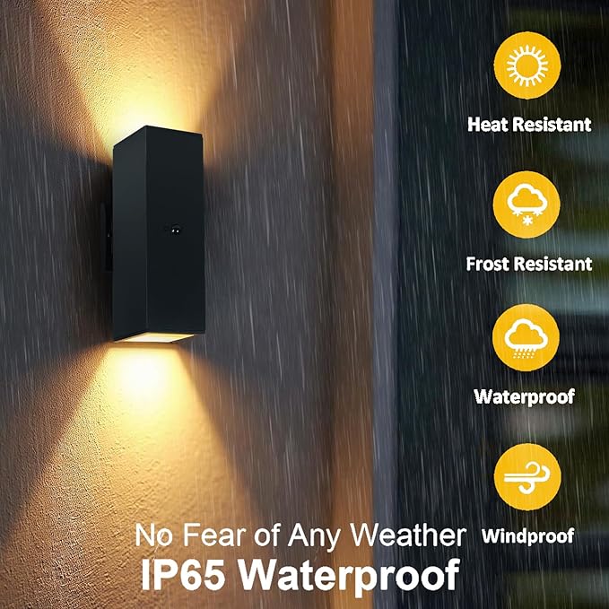 WISELUME 2 Pack Motion Sensor Outdoor Wall Lights, Dusk to Dawn Up & Down - Image 6