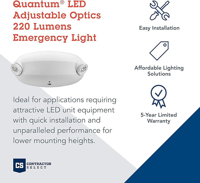 Lithonia Lighting Quantum Emergency Light, Contemporary Commercial LED - Image 2