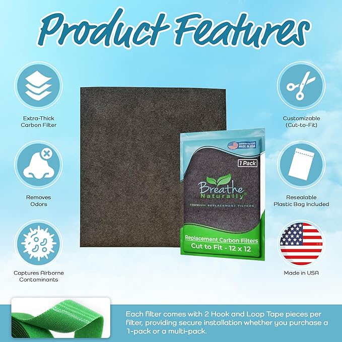 Breathe Naturally Universal Cut To Fit Carbon Activated Air Filter - Image 4