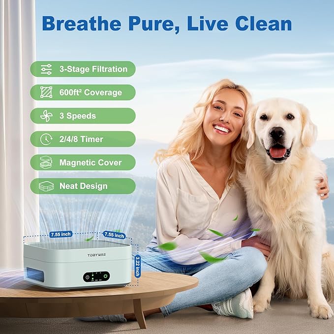 Air Purifiers for Home 600 Sq.Ft, TDBYWAE H13 True HEPA Air Purifier - Image 7