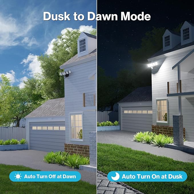 Olafus 130W Motion Sensor Outdoor Lights, 13000LM 6500K Daylight Flood Lights - Image 4