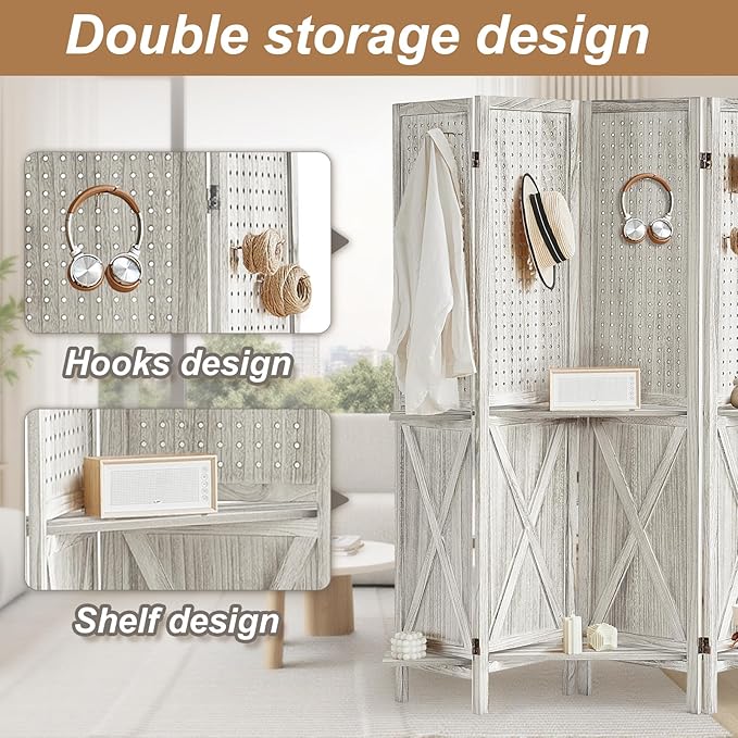 Aleesing 6 Panel Pegboard Display - Image 4