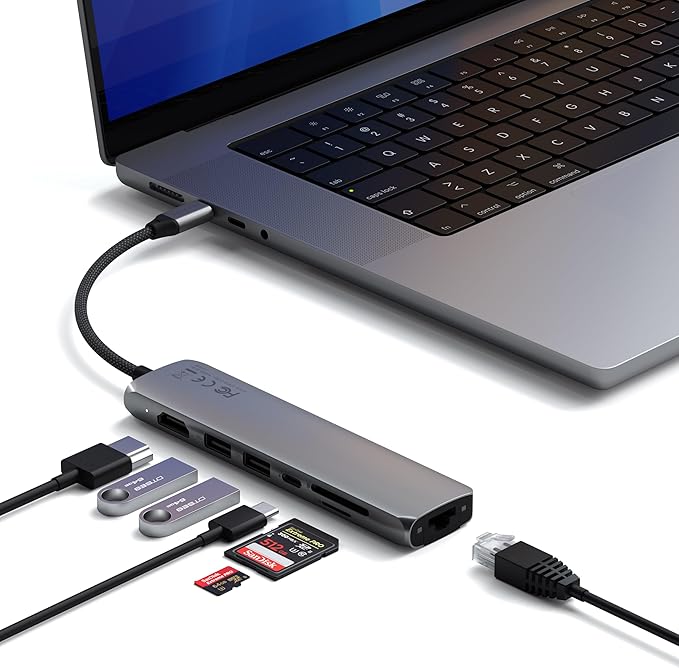 Satechi 7 in 1 USB C Hub Multiport Adapter by Satechi