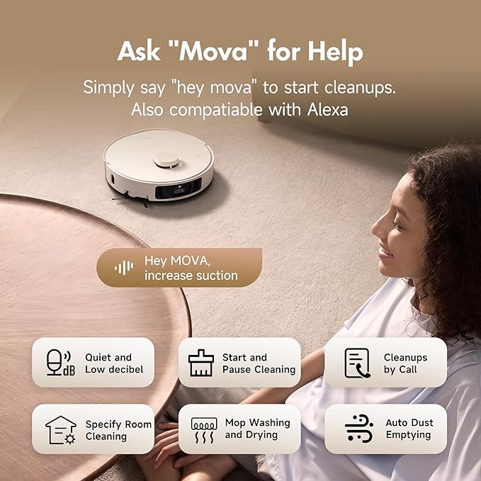 Mova P10 Pro Ultra Robot Vacuum and Mop 13, 000Pa Suction, 140°F Hot Water Auto - Image 6