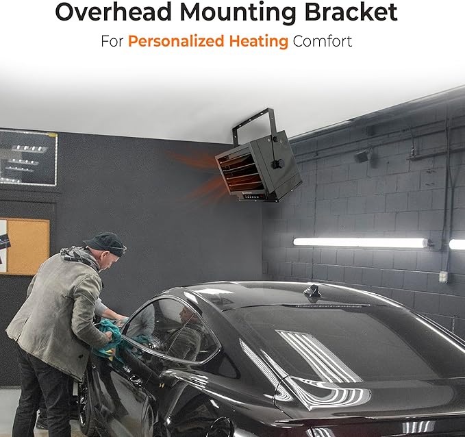 Comfort Zone Hard-Wired Ceiling Mount Garage Space Heater - Image 8