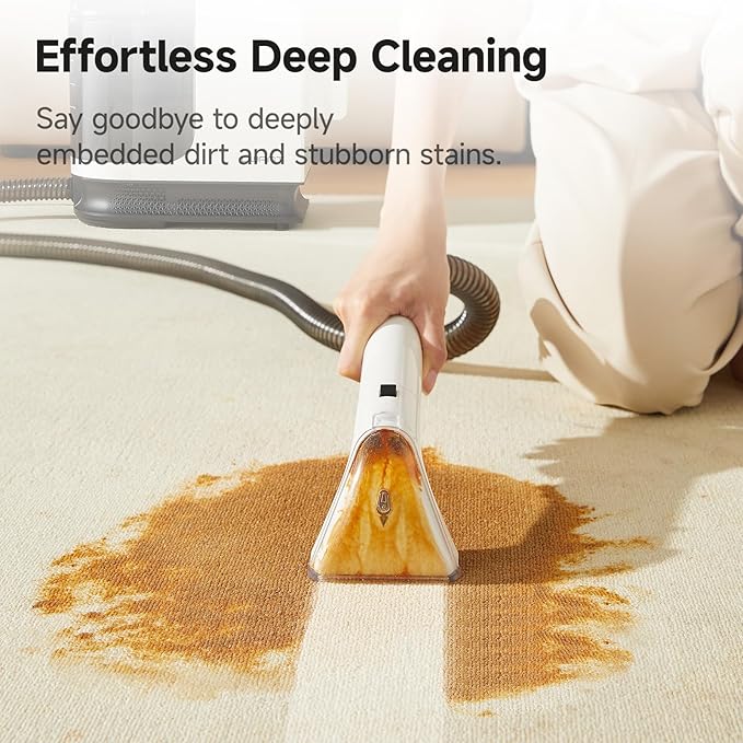 uwant Carpet Cleaner Machine 18Kpa Powerful Suction, Portable Carpet Cleaner - Image 3