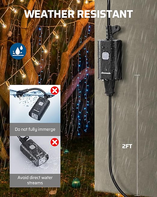 DEWENWILS Outdoor Remote Control Outlet, 15A Wireless Remote Control Switch - Image 3