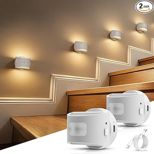 DORESshop Motion Sensor Night Light Indoor, Rechargeable Night Lights, Magnetic by DORESshop
