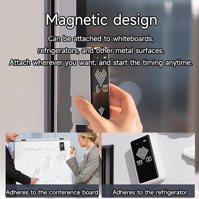 Sand Timer, Digital Hourglass Timer, Rechargeable Magnetic Visual Timer - Image 5