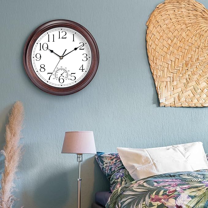 KECYET 14 Inch Outdoor Wall Clock - Image 5