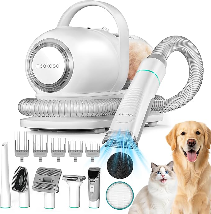 Neakasa P1 Pro Pet Grooming Kit & Vacuum Suction 99% Pet Hair, Professional by Neakasa