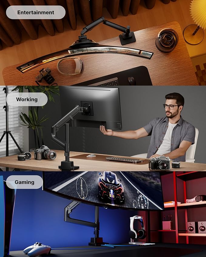 monTEK Heavy-Duty Single Monitor Arm - Image 9