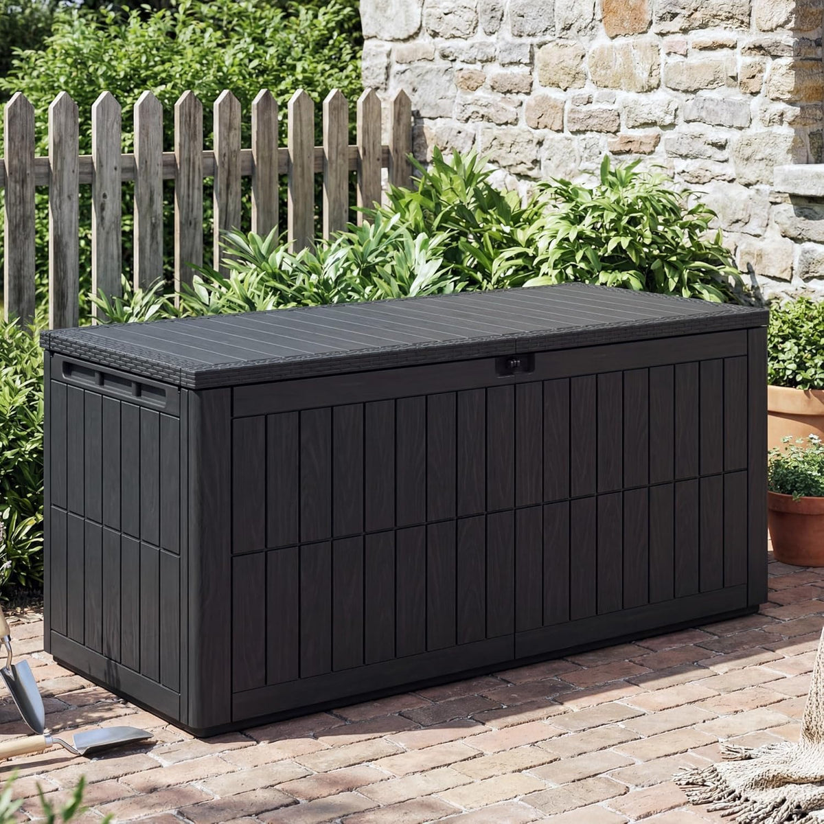 120 gallon deck box outdoor storage box storage, main product view